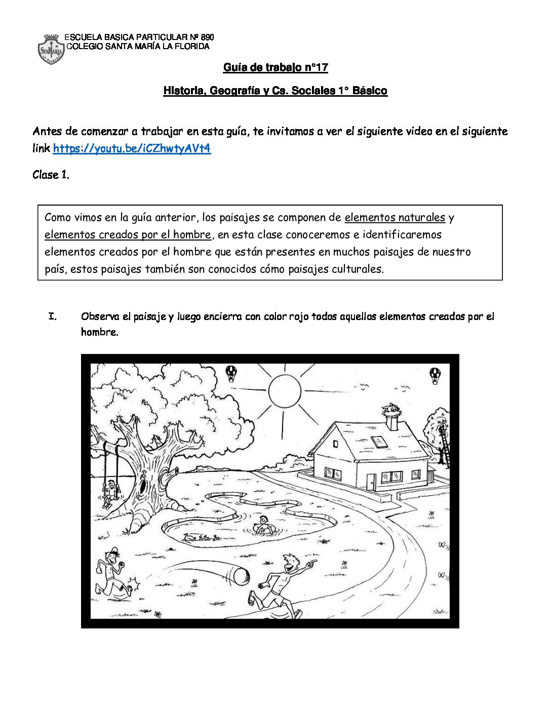 Guías de historia y geografía worksheet